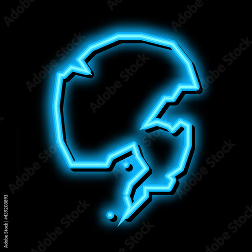 nothern pole neon light sign vector. Glowing bright icon nothern pole sign. transparent symbol illustration