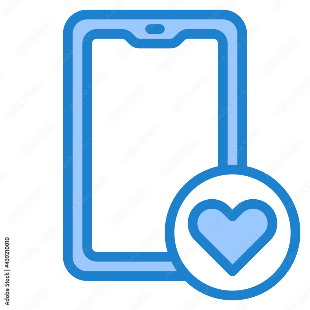 Obraz premium smartphone blue style icon