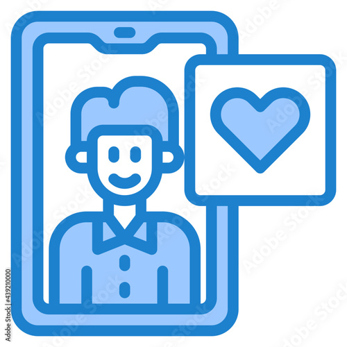 smartphone blue style icon