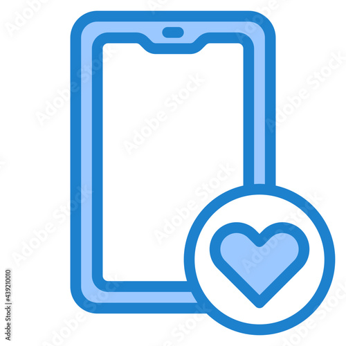 smartphone blue style icon