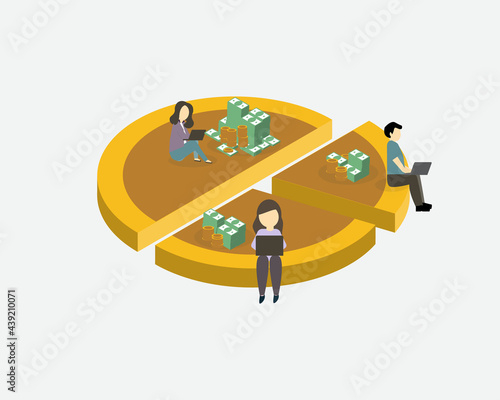 work to make money which different income and salary for workers