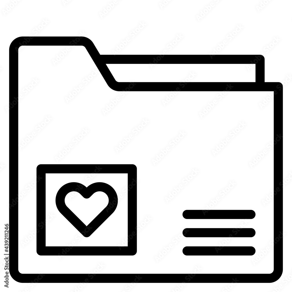 folder outline style icon folder outline style icon