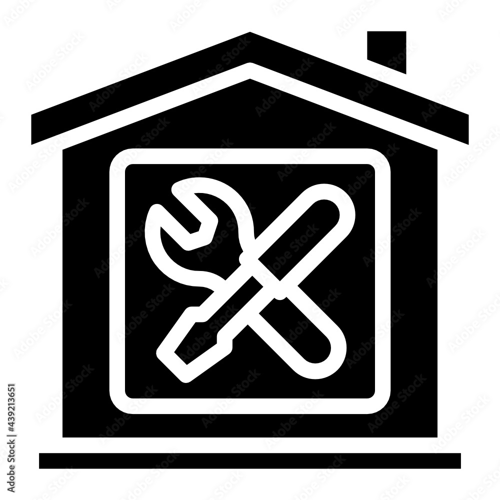 Obraz premium house glyph icon