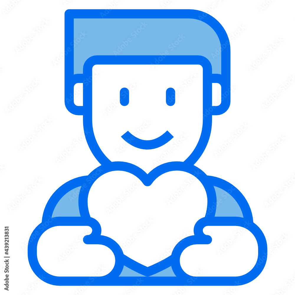 heart blue line icon heart blue line icon