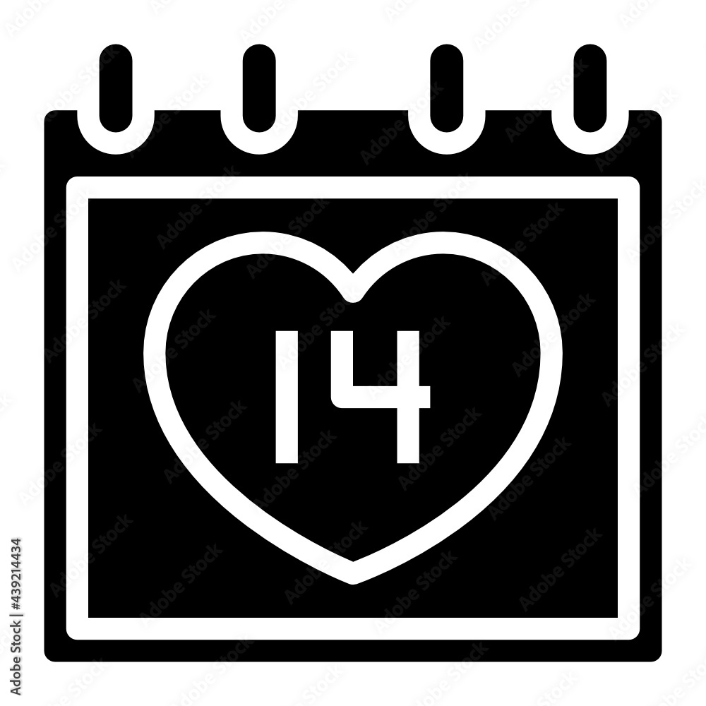 Obraz premium heart glyph icon