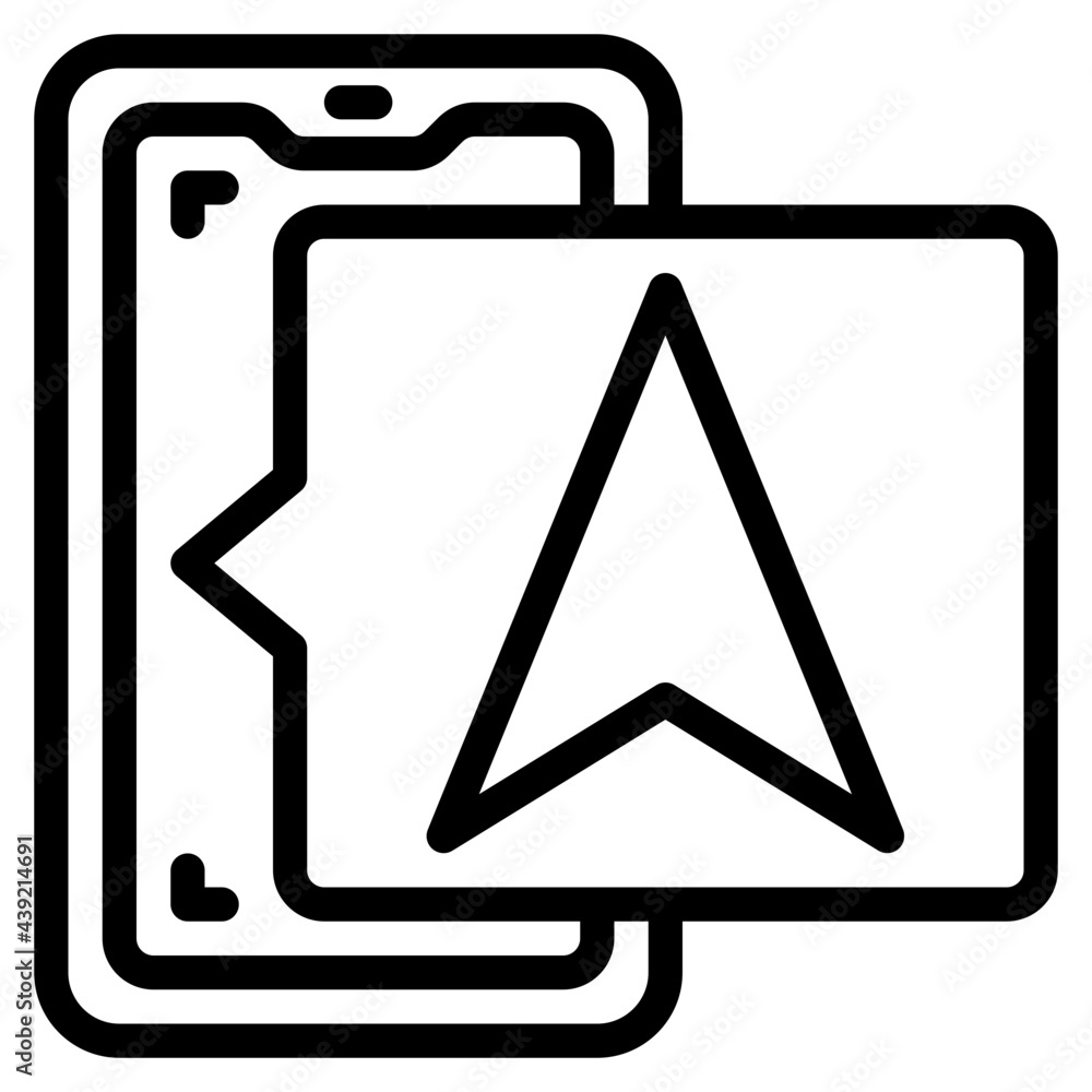 smartphone outline style icon smartphone outline style icon