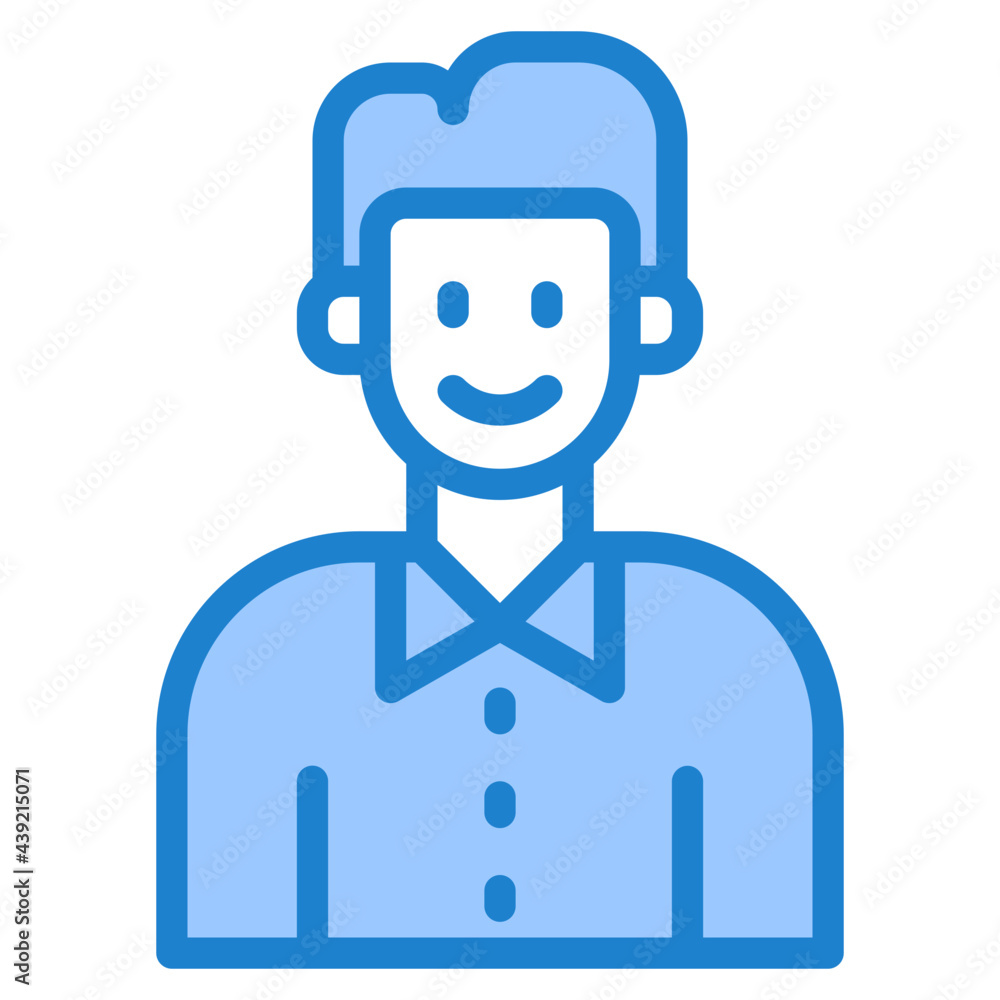 man blue style icon