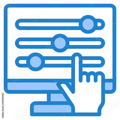 control blue style icon