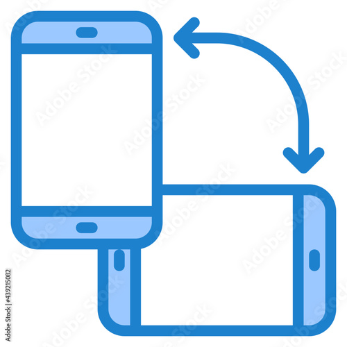rotate blue style icon