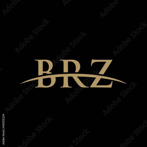 BRZ initial overlapping movement swoosh horizon, logo design inspiration company business