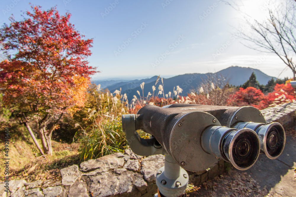 東京・奥多摩・御岳山中腹の展望台（後ろボケ）