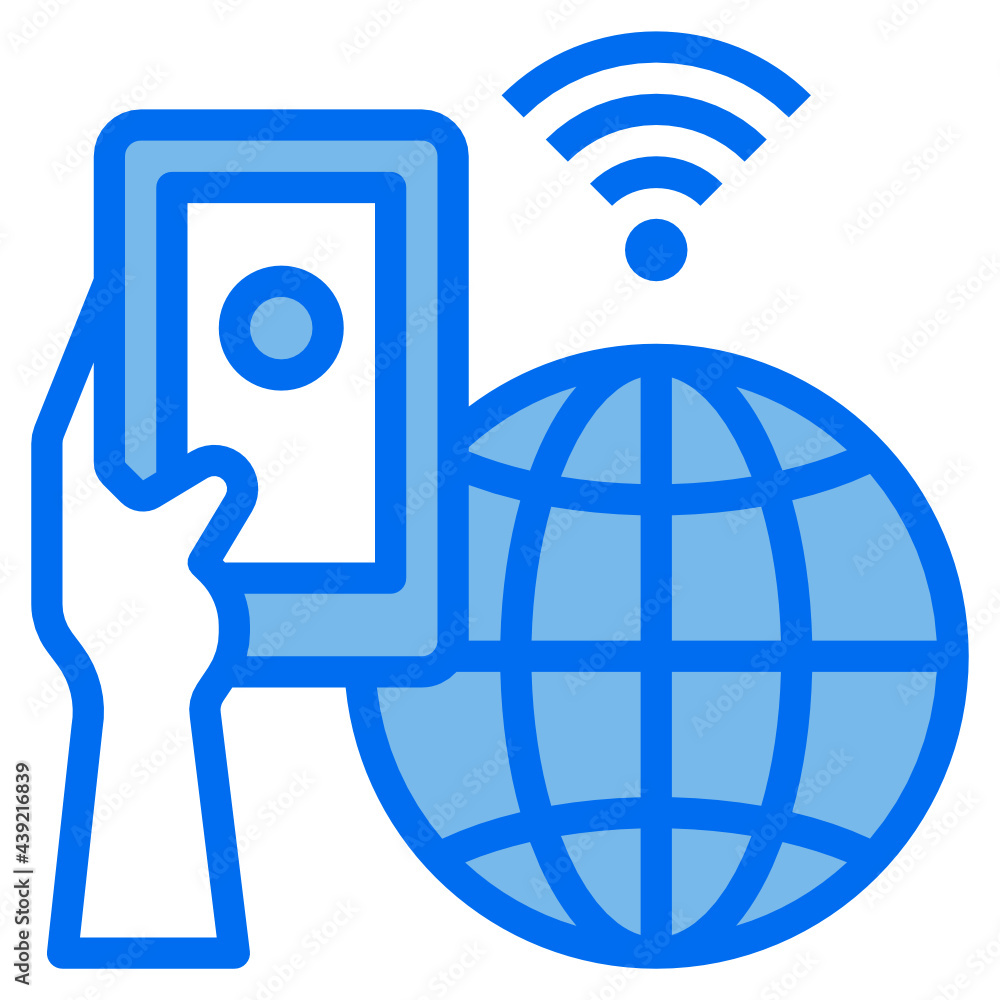 global blue line icon