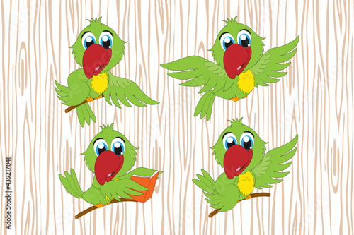 cute parrot animal cartoon © Curut Design Store