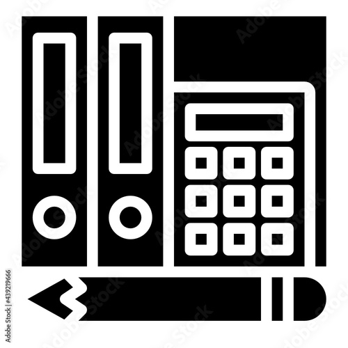 calculator glyph icon
