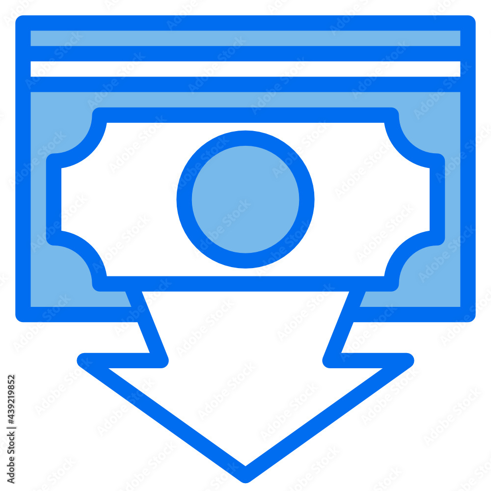 currency blue line icon currency blue line icon