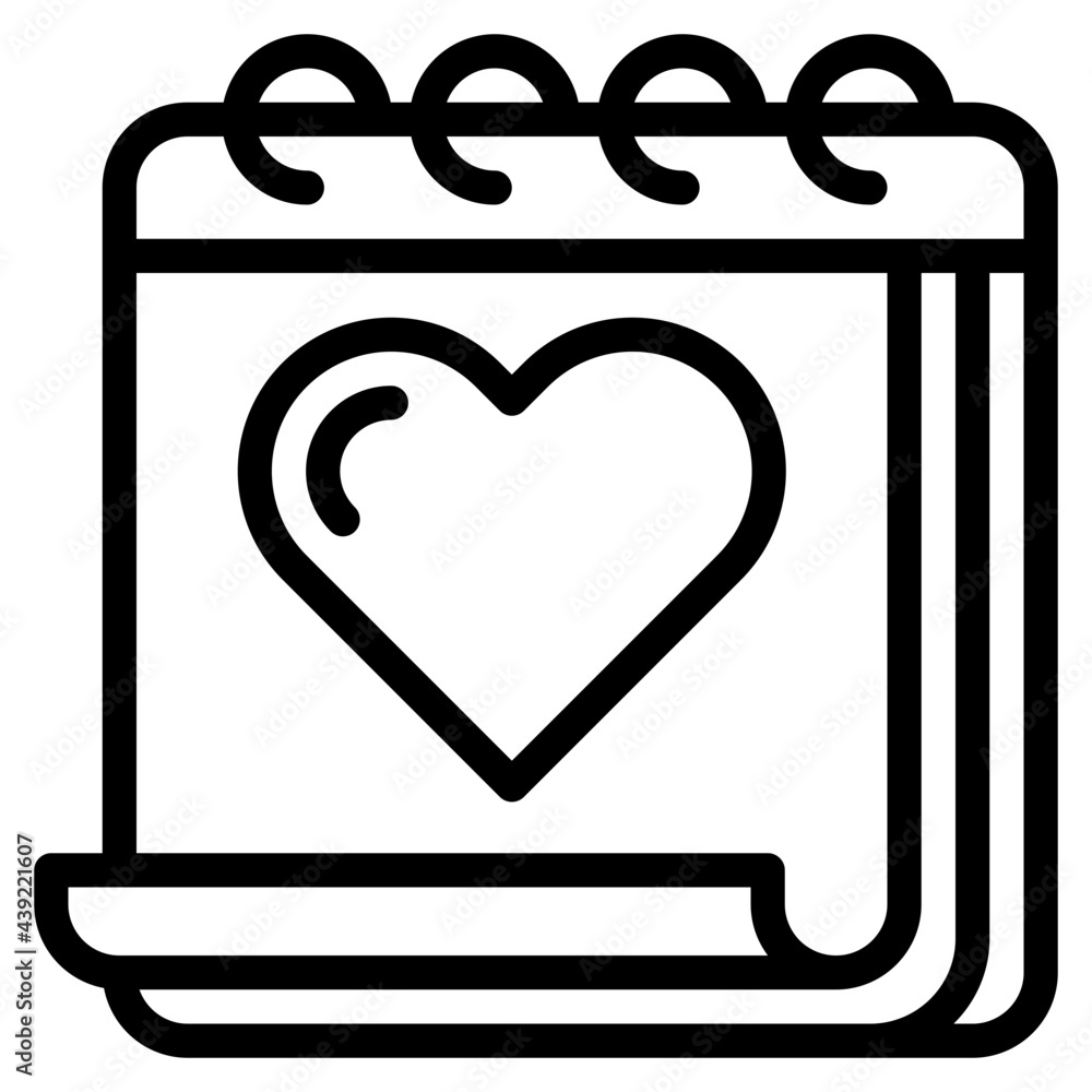 calendar outline style icon calendar outline style icon