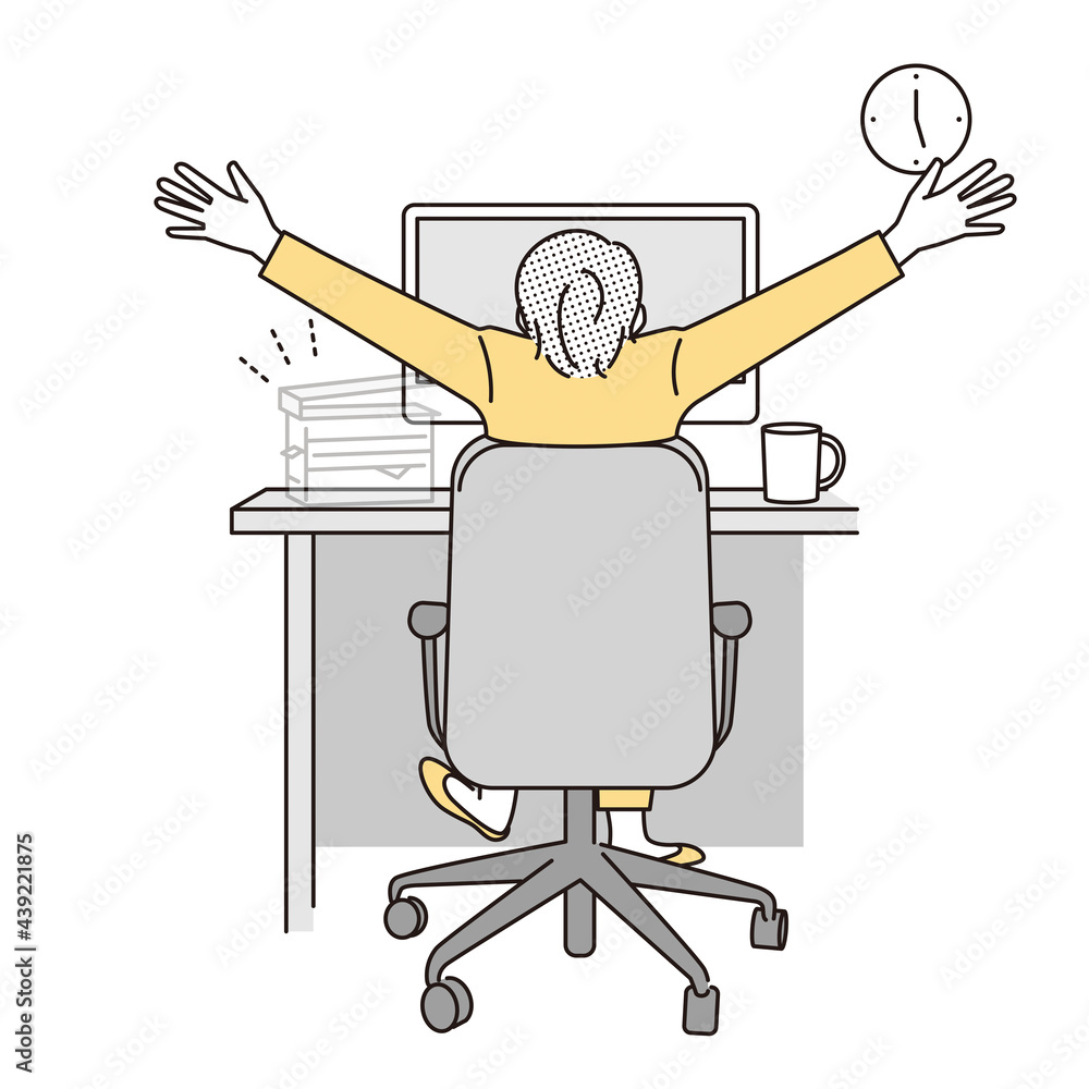 定時退社 イラスト: 退職 かわいいイラスト _ ノー残業デーイラスト – LCPJ