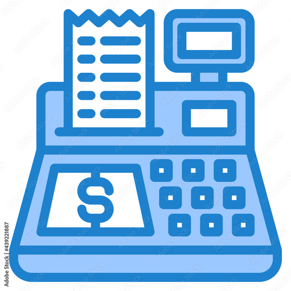 receipt blue style icon receipt blue style icon
