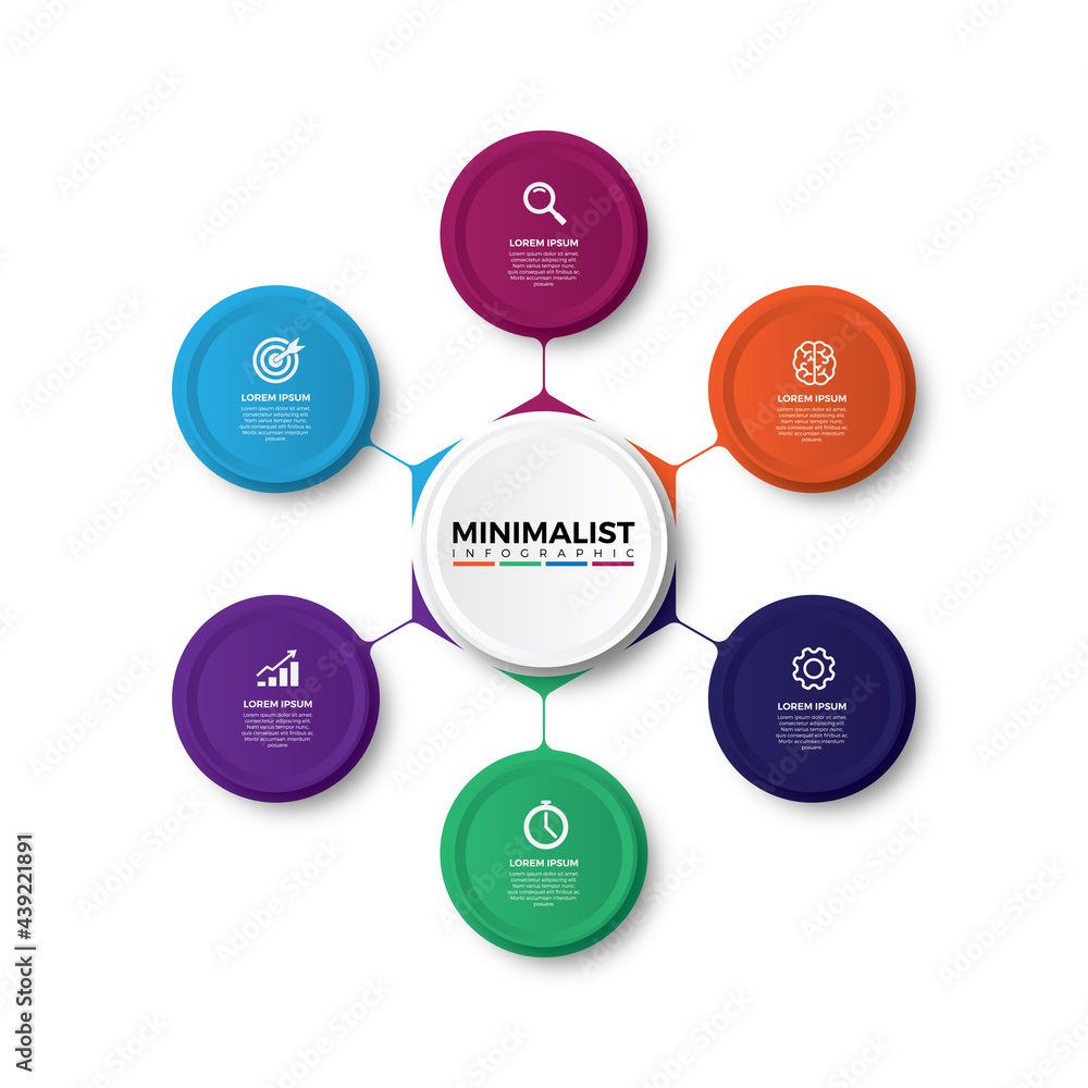 Abstract 3D infographic template with a steps for success. Vector ...