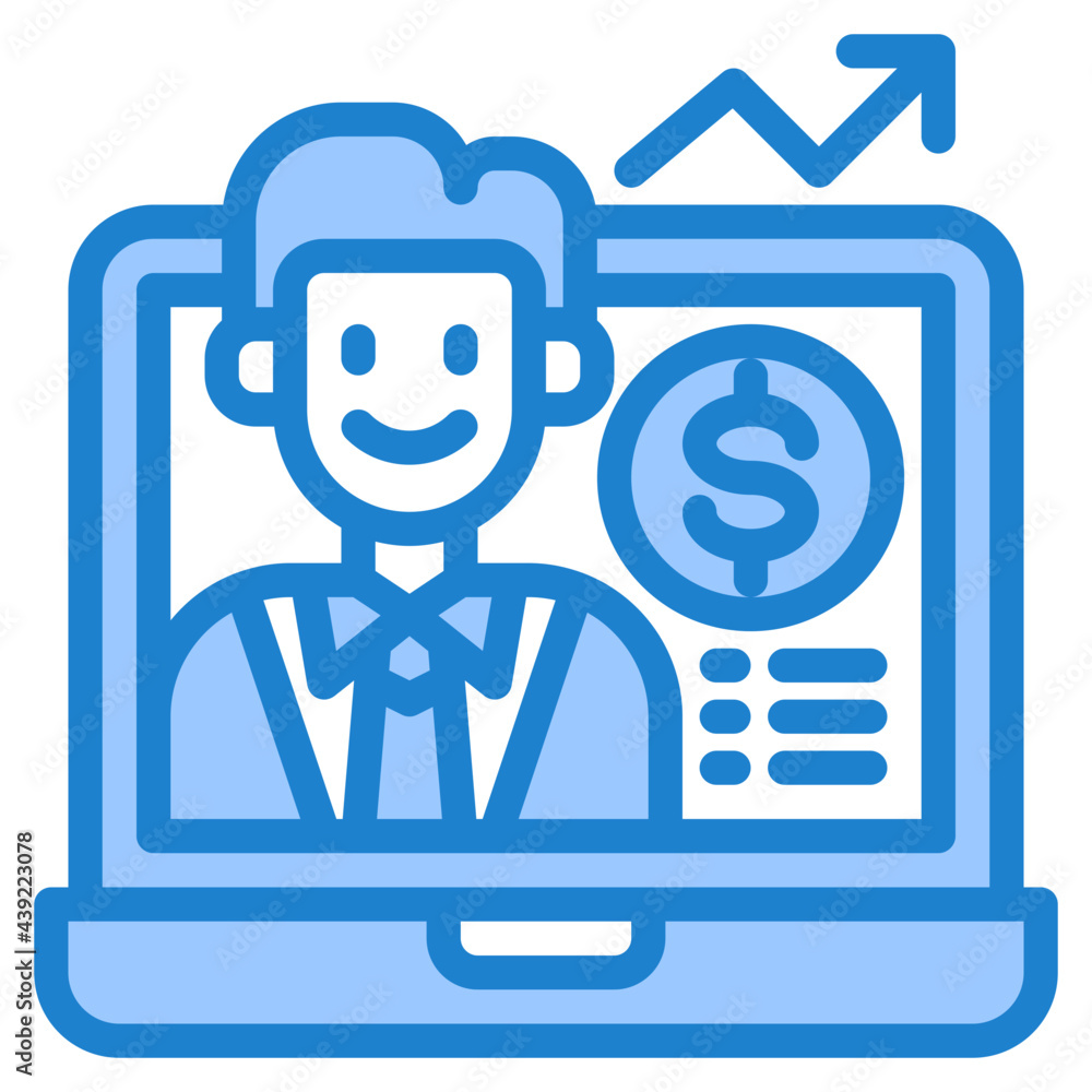 businessman blue style icon businessman blue style icon