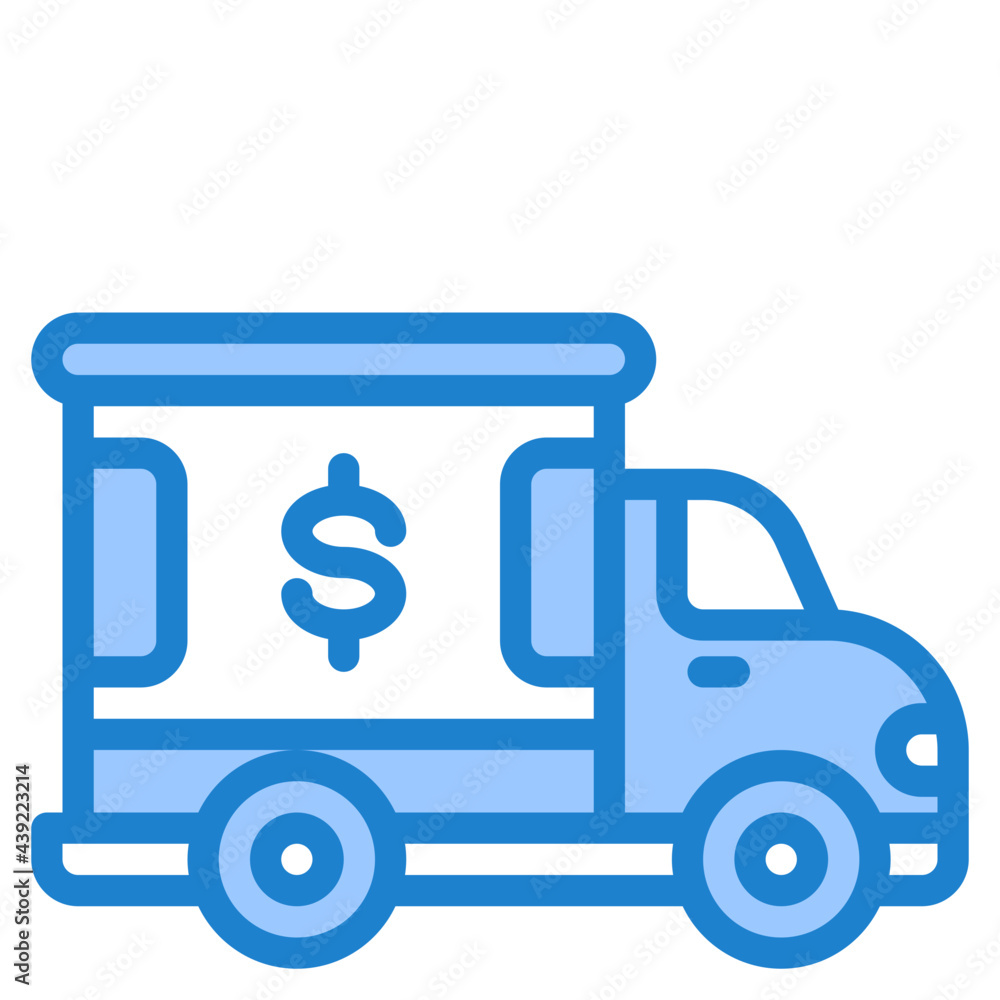 truck blue style icon truck blue style icon