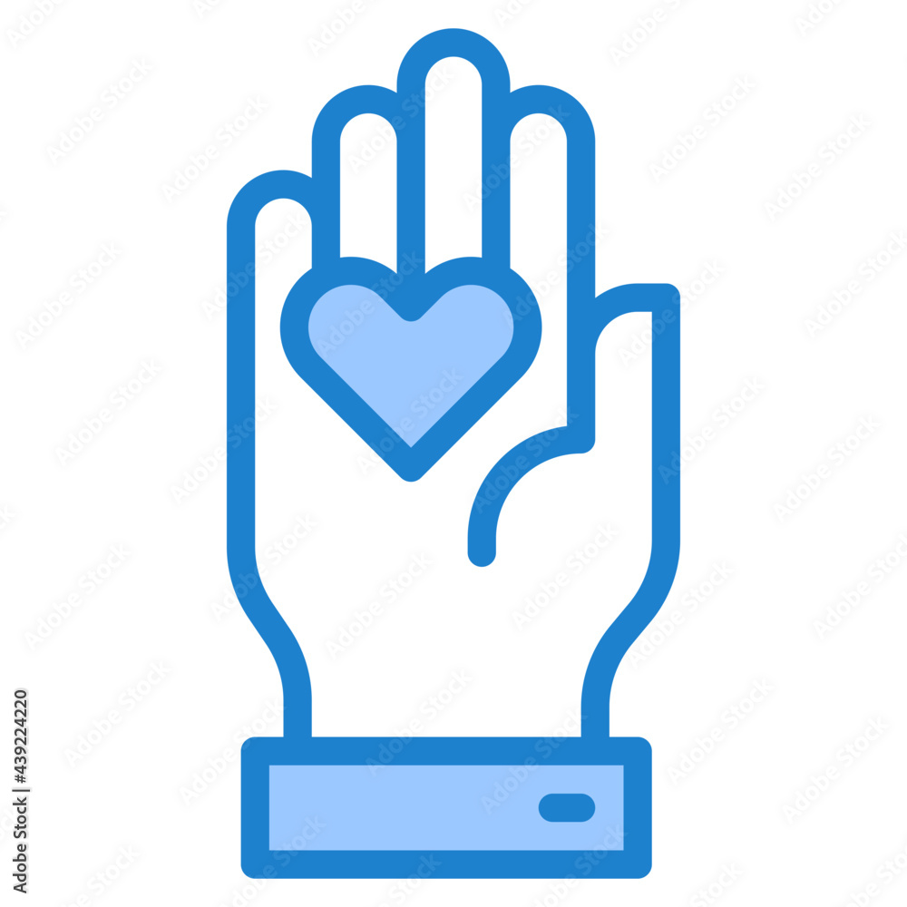 hand blue style icon hand blue style icon