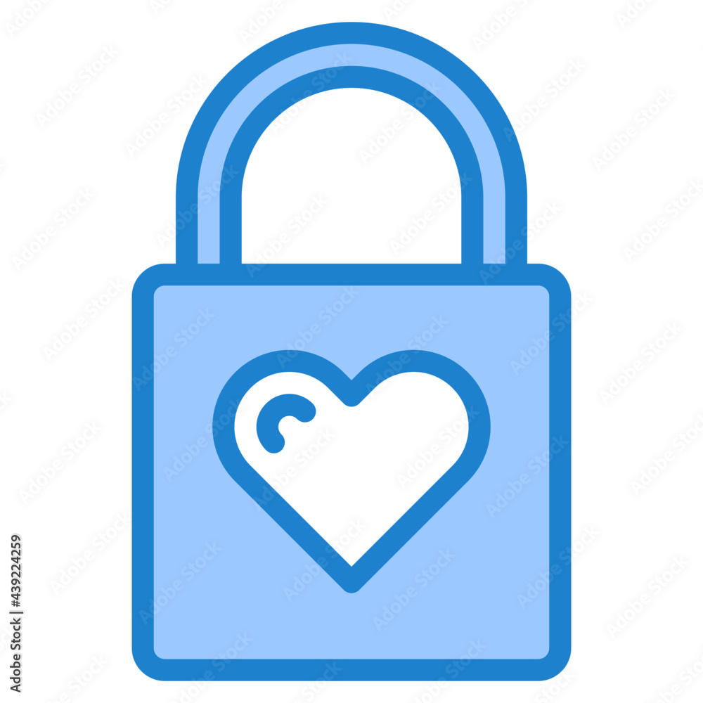 lock blue style icon lock blue style icon