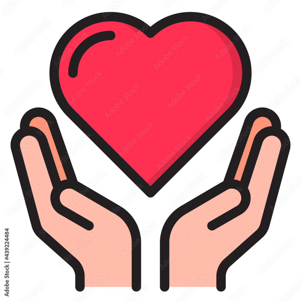 hands color line style icon hands color line style icon