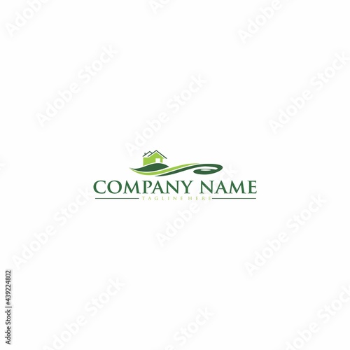 Simple and elegant farm logo