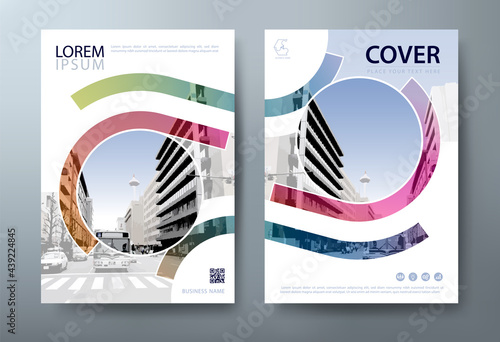 Annual report brochure flyer design template vector, Leaflet, presentation book cover templates, layout in A4 size