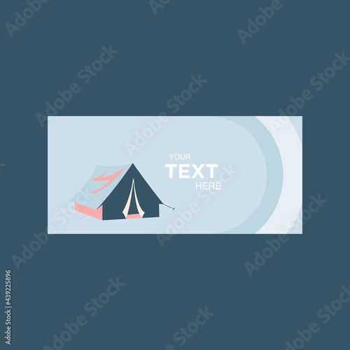 Flat Design Camping Background is simple and elegant