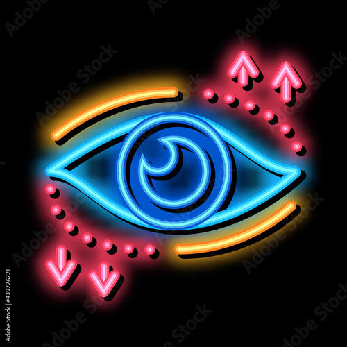 eyelid correction surgery neon light sign vector. Glowing bright icon eyelid correction surgery sign. transparent symbol illustration