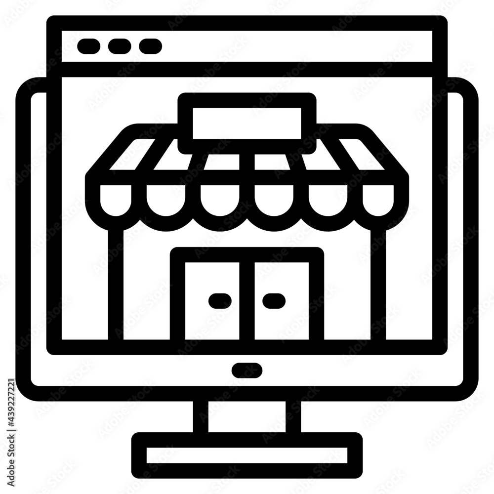 store outline style icon store outline style icon