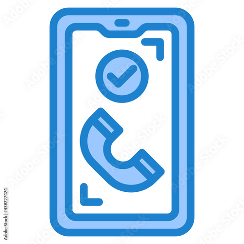 mobilephone blue style icon