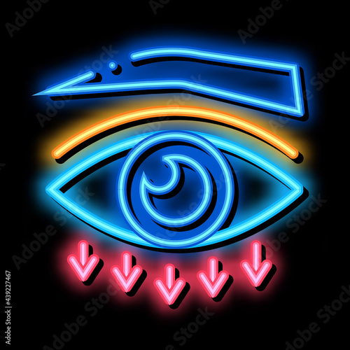 eyelid plastic surgery neon light sign vector. Glowing bright icon eyelid plastic surgery sign. transparent symbol illustration