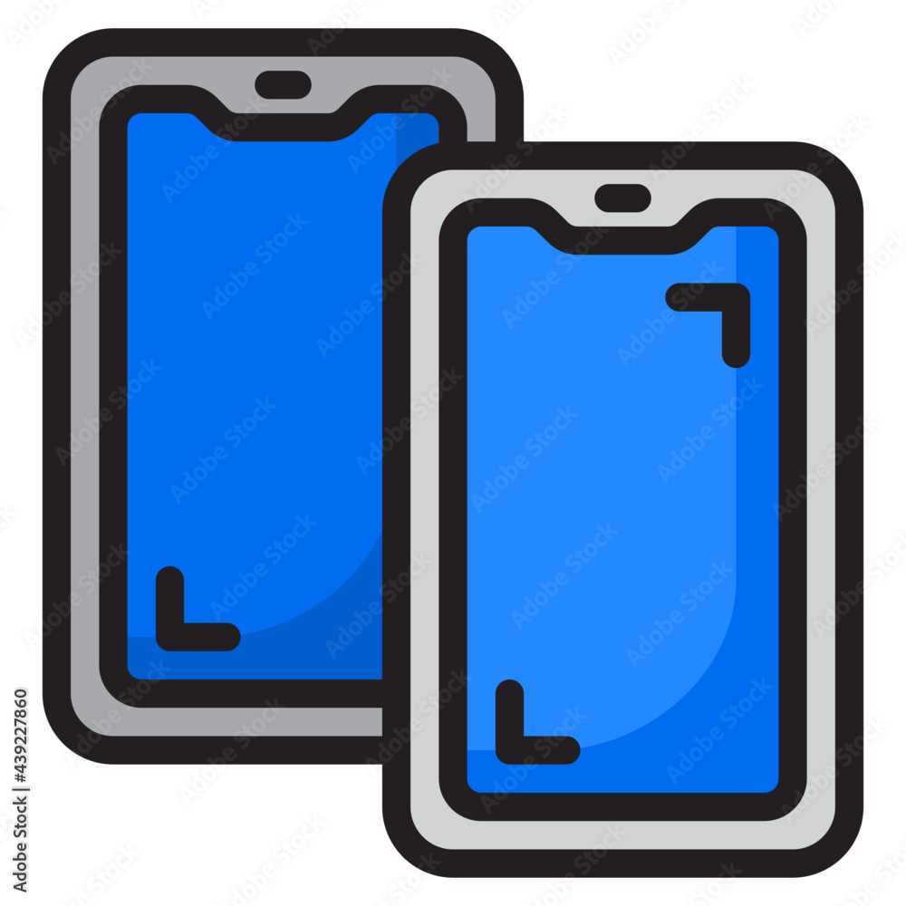 mobilephone color line style icon mobilephone color line style icon
