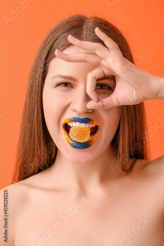 Beautiful young woman with ...