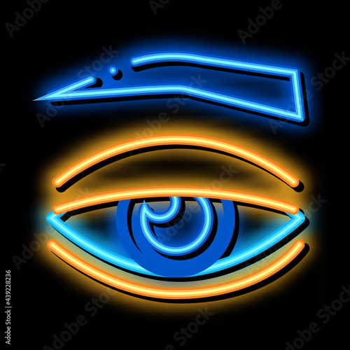 eyelid medical problem neon light sign vector. Glowing bright icon eyelid medical problem sign. transparent symbol illustration