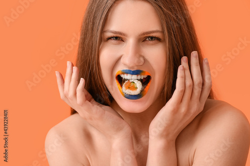 Beautiful young woman with ...