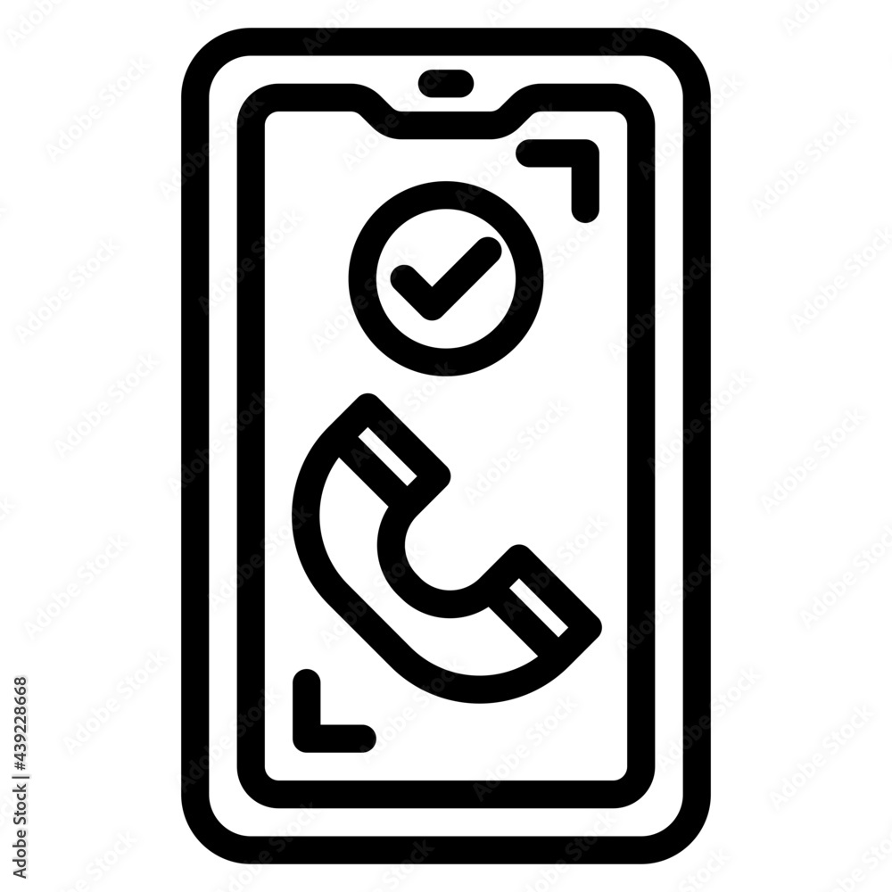 mobilephone outline style icon mobilephone outline style icon
