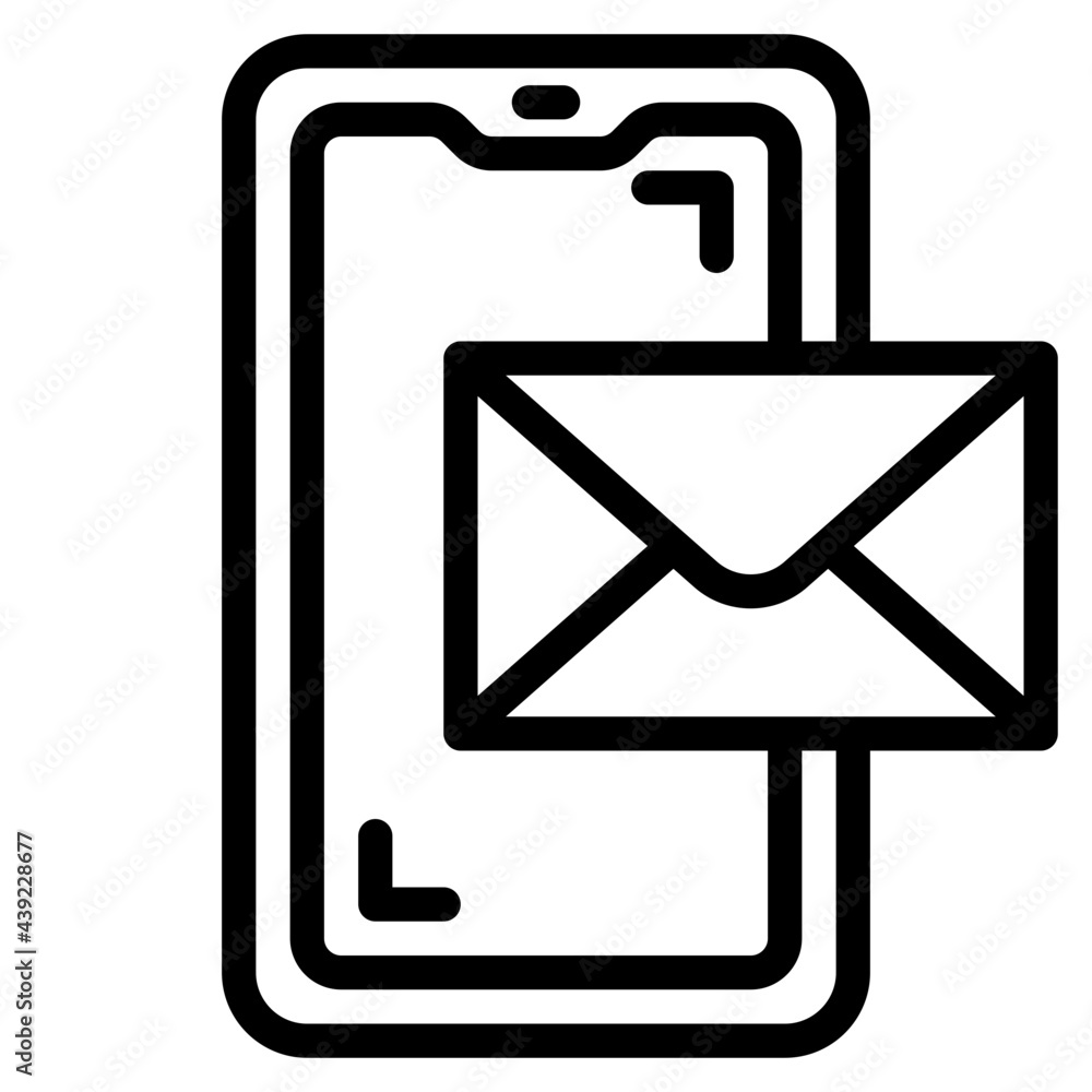 mobilephone outline style icon mobilephone outline style icon