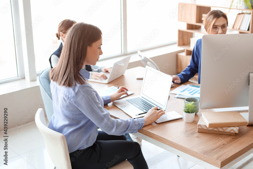 Female accountants working in office Female accountants working in office
