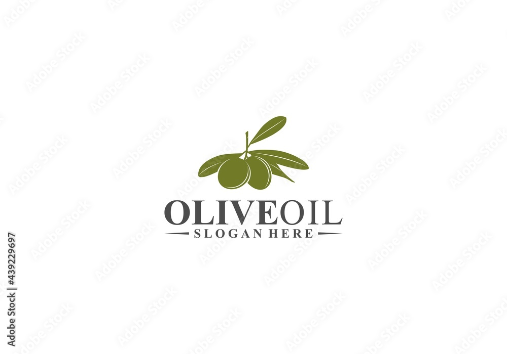 olive oil logo in white background olive oil logo in white background