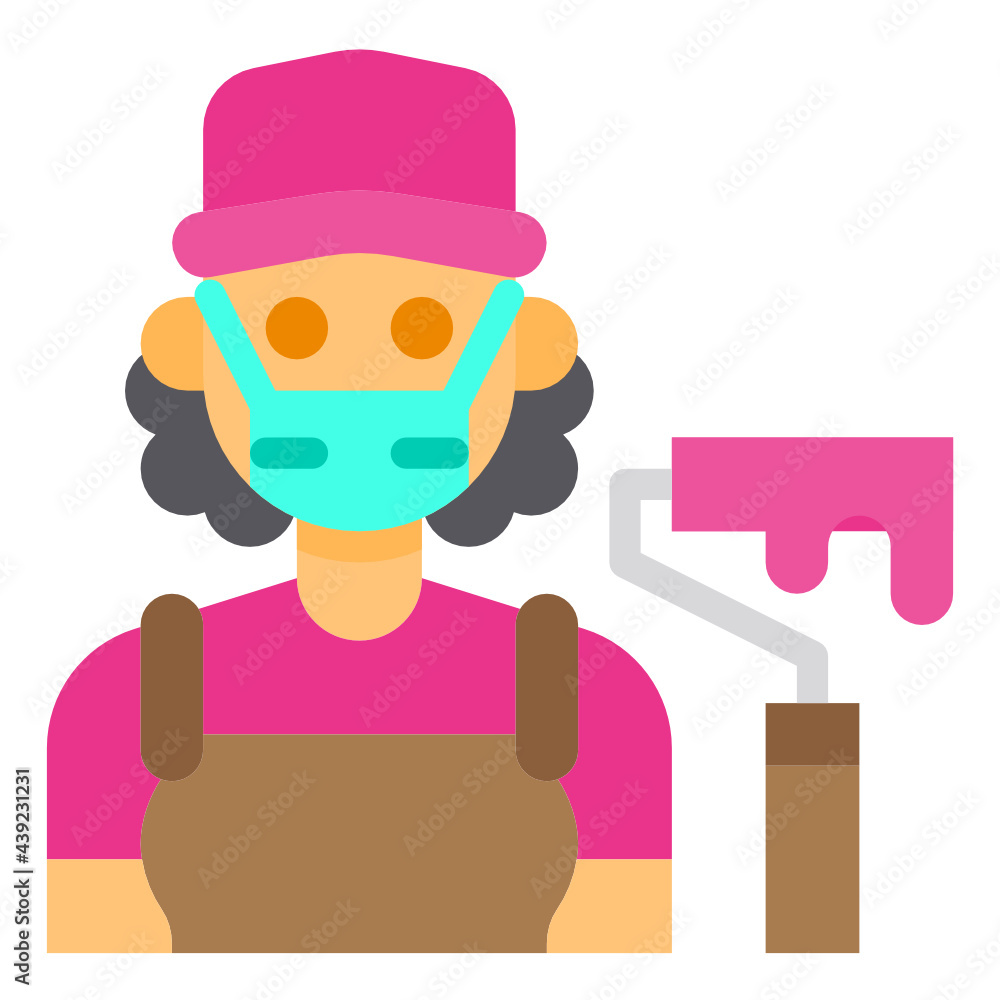 Painter flat icon
