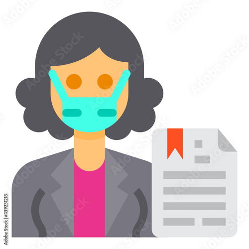 News Anchor flat icon