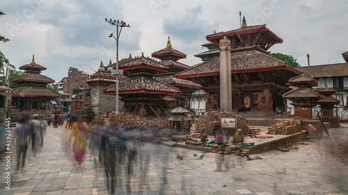 Timelapse 4k - Kathmandu Nepal City Post Earthquake Reconstruction