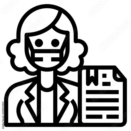 News Anchor line icon