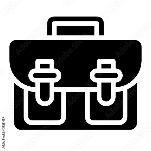 schoolbag glyph icon