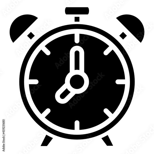 alarmclock glyph icon