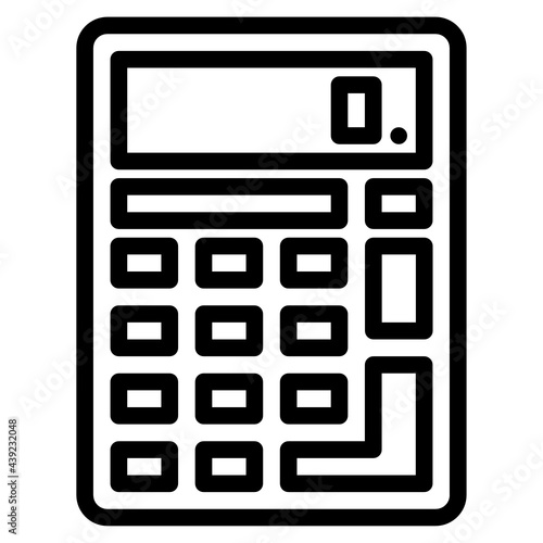 calculator line icon
